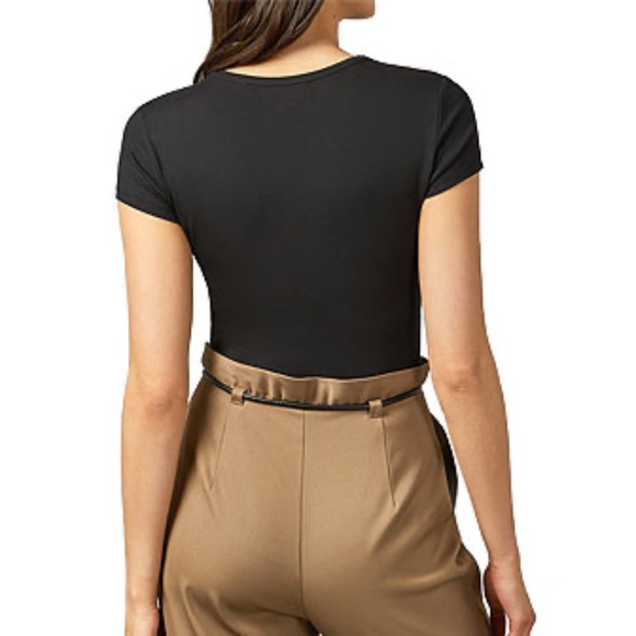 Ted Baker Jacii Frill Neck Fitted T-shirt - Picture 2 of 6